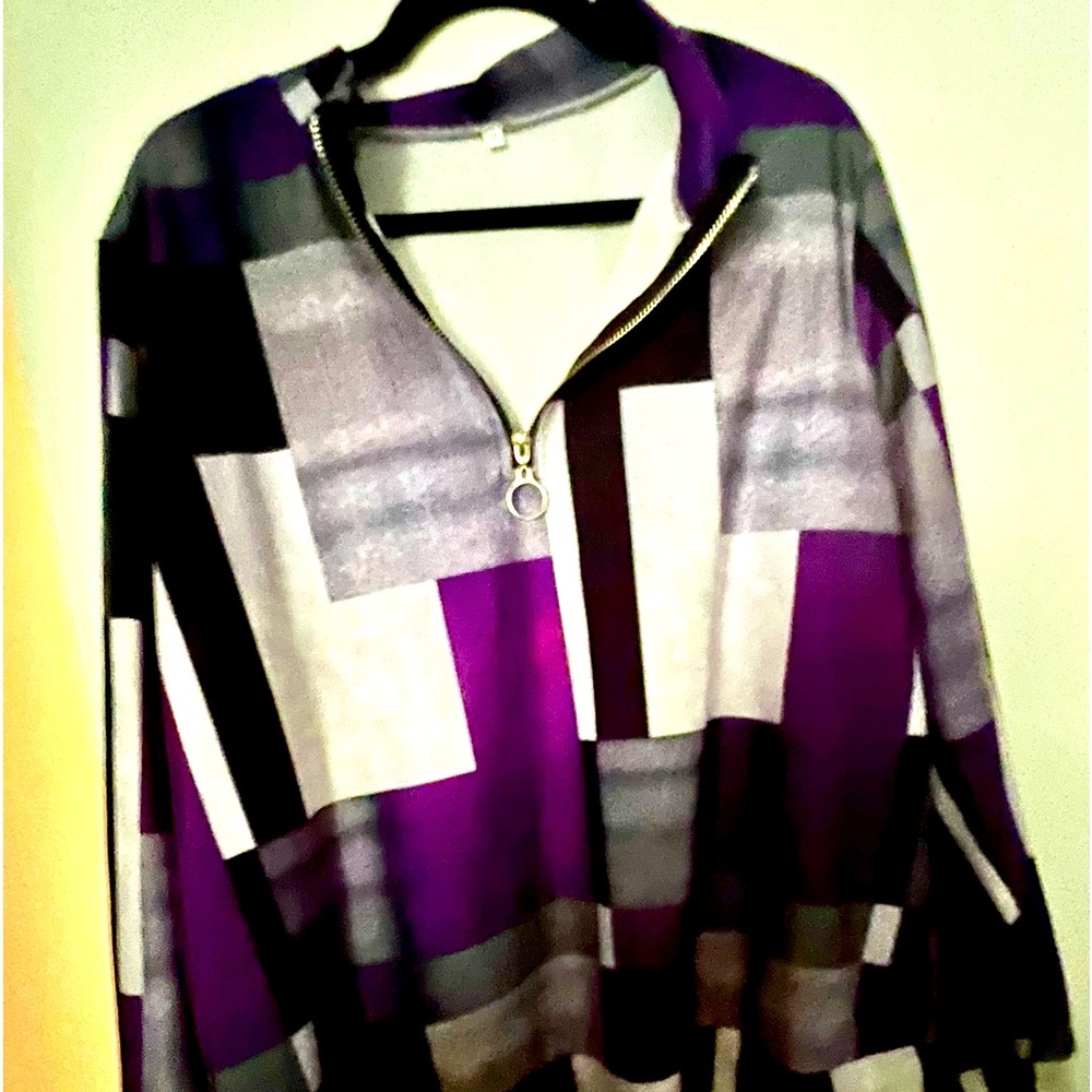 Beautiful patchwork, light sweater